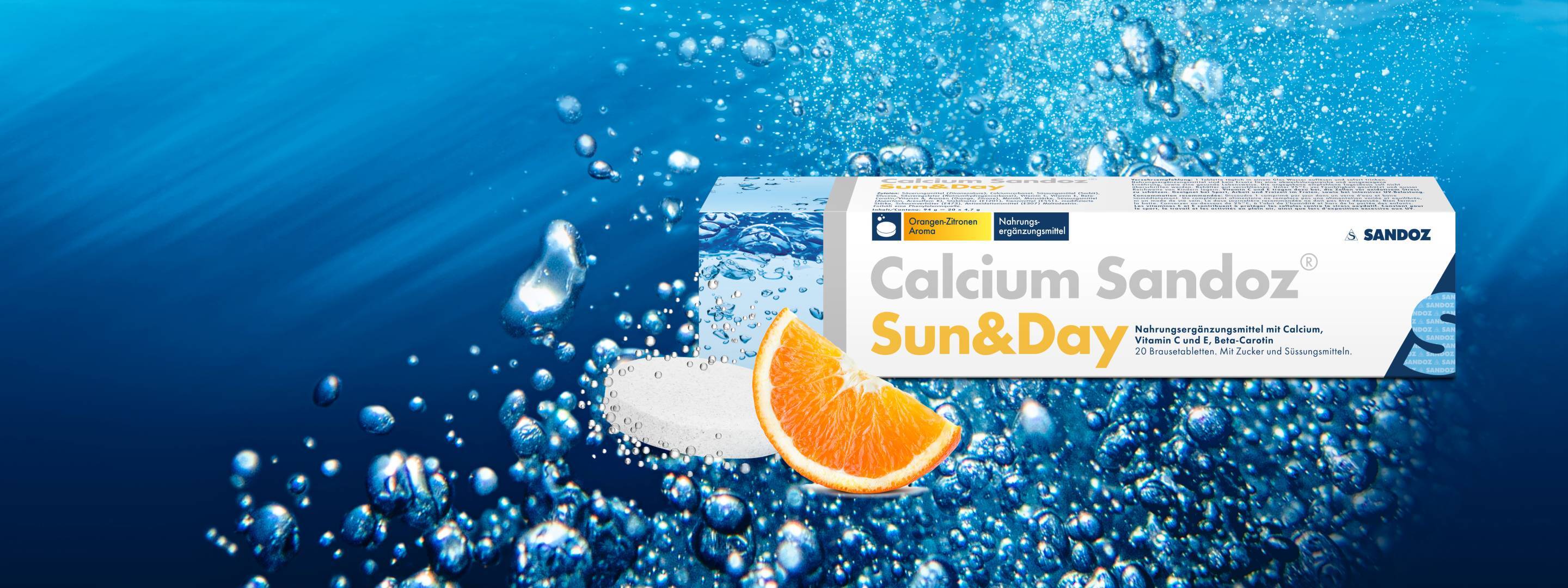 Calcium Sandoz® Sun & Day – Unterstützt die Haut von innen